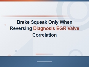 Brake Squeak Only When Reversing: Egr Valve Correlation and Hardware Diagnosis